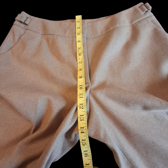 Escada Virgin & Angora Wool Wide-Leg Pants Caramel Romania Women Size 44 /US 14 - Picture 13 of 16